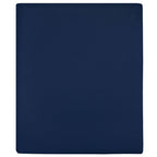Vidaxl hoeslaken jersey 140x200 cm katoen marineblauw