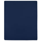 Vidaxl hoeslakens 2 st jersey 160x200 cm katoen marineblauw