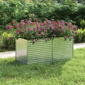 Vidaxl plantenbak verhoogd 160x80x77 cm gegalvaniseerd staal zilver