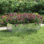 Vidaxl plantenbak verhoogd 160x80x45 cm gegalvaniseerd staal zilver
