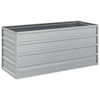 Vidaxl plantenbak verhoogd 100x40x45 cm gegalvaniseerd staal zilver