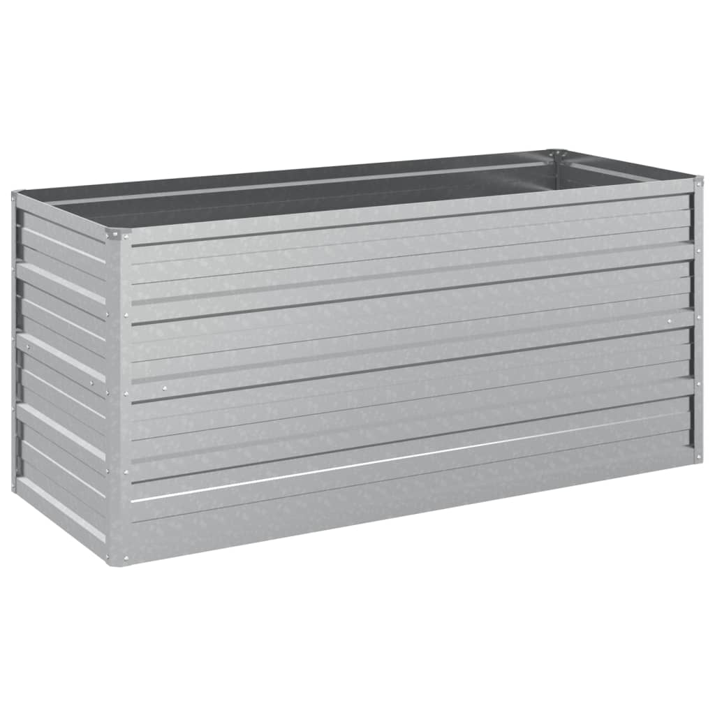Vidaxl plantenbak verhoogd 100x40x45 cm gegalvaniseerd staal zilver
