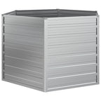 Vidaxl plantenbak verhoogd 129x77 cm gegalvaniseerd staal zilverkleur