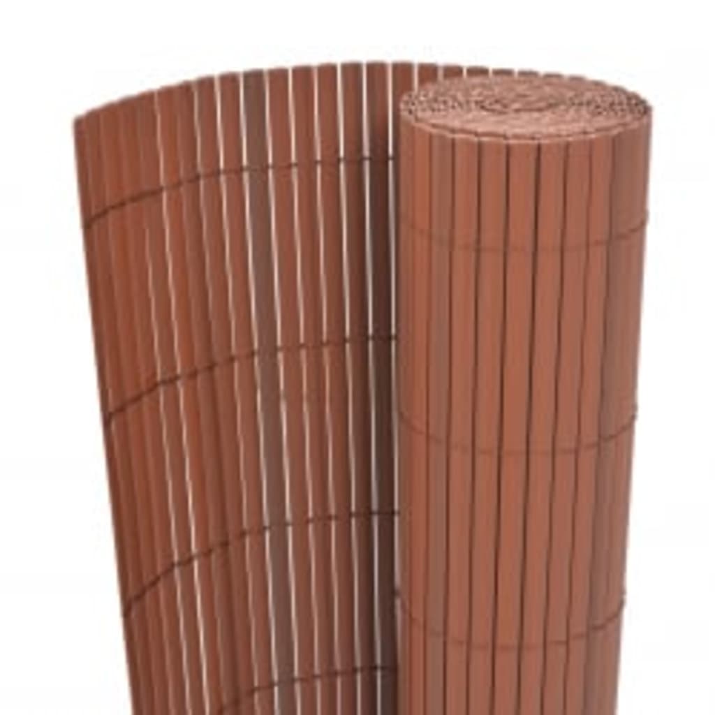 Vidaxl tuinafscheiding dubbelzijdig 110x300 cm bruin