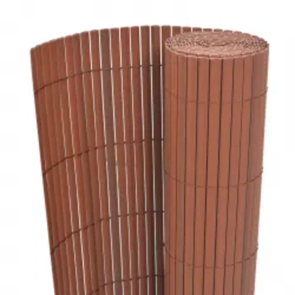 Vidaxl tuinafscheiding dubbelzijdig 110x400 cm bruin