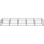 Vidaxl hondenkennel 5 m² staal zwart
