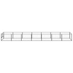 VidaXL Hondenkennel 7 m² staal zwart