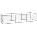 Vidaxl hondenkennel 3 m² staal zilverkleurig