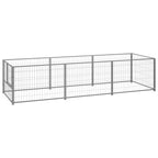 Vidaxl hondenkennel 3 m² staal zilverkleurig