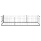 Vidaxl hondenkennel 3 m² staal zilverkleurig