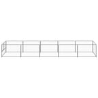Vidaxl hondenkennel 5 m² staal zilverkleurig