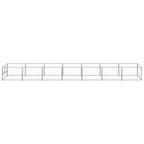 VidaXL Hondenkennel 7 m² staal zilverkleurig