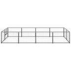 Vidaxl hondenkennel 8 m² staal zwart
