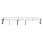 VidaXL Hondenkennel 10 m² staal zwart