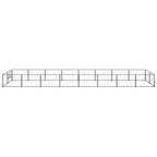 VidaXL Hondenkennel 16 m² staal zwart