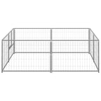VidaXL Hondenkennel 4 m² staal zilverkleurig