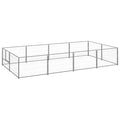VidaXL Hondenkennel 8 m² staal zilverkleurig