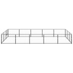 VidaXL Hondenkennel 15 m² staal zwart