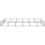 VidaXL Hondenkennel 18 m² staal zwart