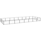VidaXL Hondenkennel 24 m² staal zwart