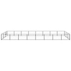 VidaXL Hondenkennel 24 m² staal zwart