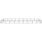 VidaXL Hondenkennel 27 m² staal zwart