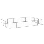 VidaXL Hondenkennel 15 m² staal zilverkleurig