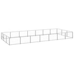 VidaXL Hondenkennel 21 m² staal zilverkleurig
