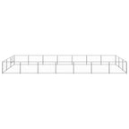 VidaXL Hondenkennel 21 m² staal zilverkleurig