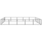 VidaXL Hondenkennel 20 m² staal zwart