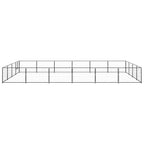 VidaXL Hondenkennel 24 m² staal zwart