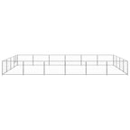 VidaXL Hondenkennel 24 m² staal zilverkleurig