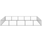 VidaXL Hondenkennel 25 m² staal zwart