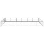 VidaXL Hondenkennel 30 m² staal zwart