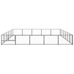 VidaXL Hondenkennel 30 m² staal zwart