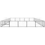 VidaXL Hondenkennel 50 m² staal zwart
