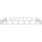 VidaXL Hondenkennel 42 m² staal zwart