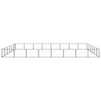 VidaXL Hondenkennel 48 m² staal zwart