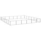 VidaXL Hondenkennel 36 m² staal zilverkleurig