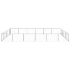 VidaXL Hondenkennel 36 m² staal zilverkleurig