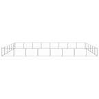 VidaXL Hondenkennel 48 m² staal zilverkleurig
