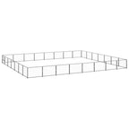 VidaXL Hondenkennel 56 m² staal zwart