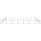 VidaXL Hondenkennel 49 m² staal zilverkleurig