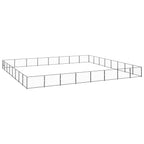 VidaXL Hondenkennel 64 m² staal zwart