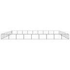 VidaXL Hondenkennel 72 m² staal zwart