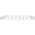 VidaXL Hondenkennel 81 m² staal zwart