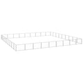 VidaXL Hondenkennel 81 m² staal zilverkleurig