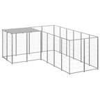 VidaXL Hondenkennel 4,84 m² staal zilverkleurig