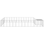 VidaXL Hondenkennel 22,99 m² staal zilverkleurig
