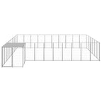 VidaXL Hondenkennel 19,36 m² staal zilverkleurig
